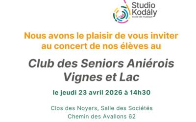 Concert au Club des Seniors Aniérois