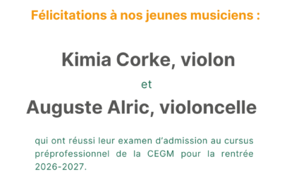 Admissions au cursus préprofessionnel